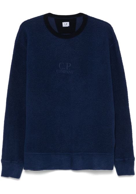 polar flecce sweatshirt man blue in wool C.P. COMPANY | 17CMSS291A-006619G887
